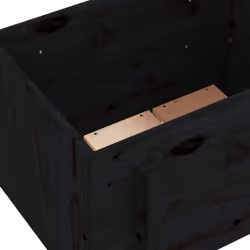 vidaXL Garden Planter Flower Box Garden Pot Plant Pot Black Solid Wood Pine - Additional view 6
