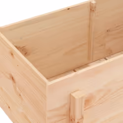 vidaXL Garden Raised Bed Wooden Planter Pot Patio Flower Bed Solid Wood Pine - natural pine, 101 x 50 x 57 cm - Additional view 6