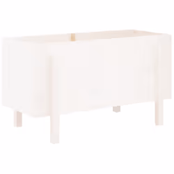 vidaXL Garden Raised Bed Wooden Planter Pot Patio Flower Bed Solid Wood Pine - white pine, 101 x 50 x 57 cm