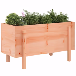 vidaXL Garden Raised Bed Wooden Planter Pot Patio Flower Bed Solid Wood Pine - natural douglas, 101 x 50 x 57 cm