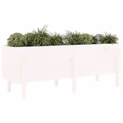 vidaXL Garden Raised Bed Planter Pot Patio Flower Bed White Solid Wood Pine