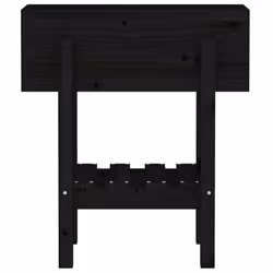 vidaXL Garden Planter Flower Box Garden Pot Wooden Plant Pot Solid Wood Pine - black pine, 62 x 30 x 69 cm - Additional view 5
