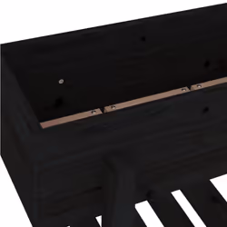 vidaXL Garden Planter Flower Box Garden Pot Wooden Plant Pot Solid Wood Pine - black pine, 62 x 30 x 69 cm - Additional view 6