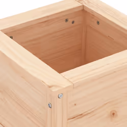 vidaXL Garden Raised Bed Outdoor Wooden Planter Pot Flower Bed Solid Wood Pine - natural pine, 40 x 40 x 39 cm - Additional view 6