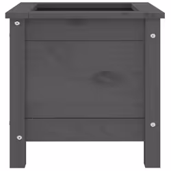 vidaXL Garden Raised Bed Outdoor Wooden Planter Pot Flower Bed Solid Wood Pine - grey pine, 40 x 40 x 39 cm - Additional view 5