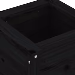 vidaXL Garden Raised Bed Outdoor Wooden Planter Pot Flower Bed Solid Wood Pine - black pine, 40 x 40 x 39 cm - Additional view 6