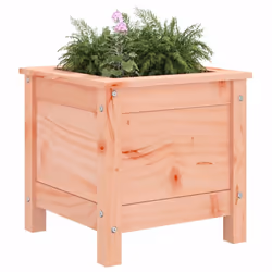 vidaXL Garden Raised Bed Outdoor Wooden Planter Pot Flower Bed Solid Wood Pine - natural douglas, 40 x 40 x 39 cm - Additional view 2