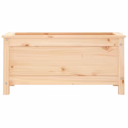 vidaXL Garden Raised Bed Outdoor Wooden Planter Pot Flower Bed Solid Wood Pine - natural pine, 82.5 x 40 x 39 cm - Additional view 4