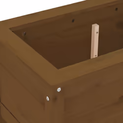 vidaXL Garden Raised Bed Outdoor Wooden Planter Pot Flower Bed Solid Wood Pine - honey brown pine, 82.5 x 40 x 39 cm - Additional view 6