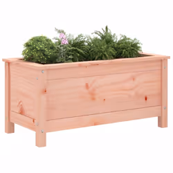 vidaXL Garden Raised Bed Outdoor Wooden Planter Pot Flower Bed Solid Wood Pine - natural douglas, 82.5 x 40 x 39 cm - Additional view 2