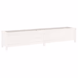 vidaXL Garden Raised Bed Outdoor Wooden Planter Pot Flower Bed Solid Wood Pine - white pine, 199.5 x 40 x 39 cm