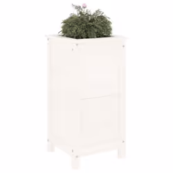 vidaXL Garden Raised Bed Outdoor Wooden Planter Pot Flower Bed Solid Wood Pine - white pine, 40 x 40 x 78 cm - Additional view 2