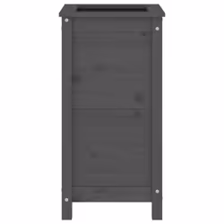 vidaXL Garden Raised Bed Outdoor Wooden Planter Pot Flower Bed Solid Wood Pine - grey pine, 40 x 40 x 78 cm - Additional view 4
