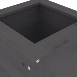 vidaXL Garden Raised Bed Outdoor Wooden Planter Pot Flower Bed Solid Wood Pine - grey pine, 40 x 40 x 78 cm - Additional view 6