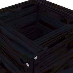 vidaXL Garden Raised Bed Outdoor Wooden Planter Pot Flower Bed Solid Wood Pine - black pine, 40 x 40 x 78 cm - Additional view 6