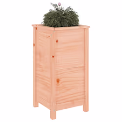 vidaXL Garden Raised Bed Outdoor Wooden Planter Pot Flower Bed Solid Wood Pine - natural douglas, 40 x 40 x 78 cm