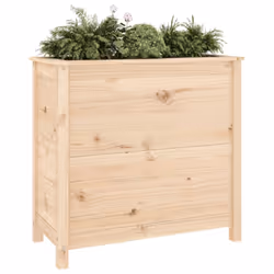 vidaXL Garden Raised Bed Outdoor Wooden Planter Pot Flower Bed Solid Wood Pine - natural pine, 82.5 x 40 x 78 cm - Additional view 2