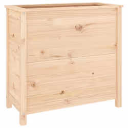 vidaXL Garden Raised Bed Outdoor Wooden Planter Pot Flower Bed Solid Wood Pine - natural pine, 82.5 x 40 x 78 cm - Additional view 5