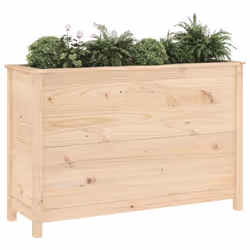 vidaXL Garden Raised Bed Outdoor Wooden Planter Pot Flower Bed Solid Wood Pine - natural pine, 119.5 x 40 x 78 cm - Additional view 2