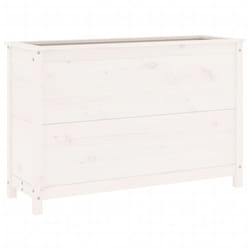 vidaXL Garden Raised Bed Outdoor Wooden Planter Pot Flower Bed Solid Wood Pine - white pine, 119.5 x 40 x 78 cm