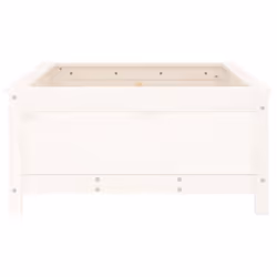 vidaXL Garden Raised Bed Outdoor Wooden Planter Pot Flower Bed Solid Wood Pine - white pine, 82.5 x 82.5 x 39 cm - Additional view 4