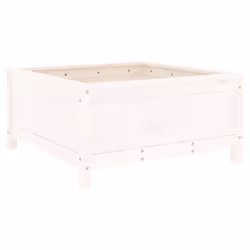vidaXL Garden Raised Bed Outdoor Wooden Planter Pot Flower Bed Solid Wood Pine - white pine, 82.5 x 82.5 x 39 cm - Additional view 5