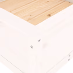 vidaXL Garden Raised Bed Outdoor Wooden Planter Pot Flower Bed Solid Wood Pine - white pine, 82.5 x 82.5 x 39 cm - Additional view 6