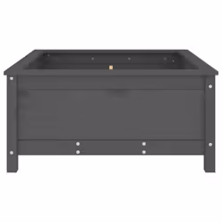 vidaXL Garden Raised Bed Outdoor Wooden Planter Pot Flower Bed Solid Wood Pine - grey pine, 82.5 x 82.5 x 39 cm - Additional view 4