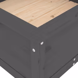 vidaXL Garden Raised Bed Outdoor Wooden Planter Pot Flower Bed Solid Wood Pine - grey pine, 82.5 x 82.5 x 39 cm - Additional view 6