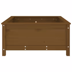 vidaXL Garden Raised Bed Outdoor Wooden Planter Pot Flower Bed Solid Wood Pine - honey brown pine, 82.5 x 82.5 x 39 cm - Additional view 4