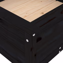 vidaXL Garden Raised Bed Outdoor Wooden Planter Pot Flower Bed Solid Wood Pine - black pine, 82.5 x 82.5 x 39 cm - Additional view 6