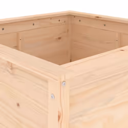vidaXL Garden Raised Bed Outdoor Wooden Planter Pot Flower Bed Solid Wood Pine - natural pine, 82.5 x 82.5 x 78 cm - Additional view 6