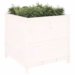 vidaXL Garden Raised Bed Outdoor Wooden Planter Pot Flower Bed Solid Wood Pine - white pine, 82.5 x 82.5 x 78 cm - Additional view 2