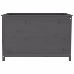 vidaXL Garden Raised Bed Outdoor Wooden Planter Pot Flower Bed Solid Wood Pine - grey pine, 119.5 x 82.5 x 78 cm - Additional view 4