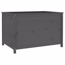 vidaXL Garden Raised Bed Outdoor Wooden Planter Pot Flower Bed Solid Wood Pine - grey pine, 119.5 x 82.5 x 78 cm - Additional view 5