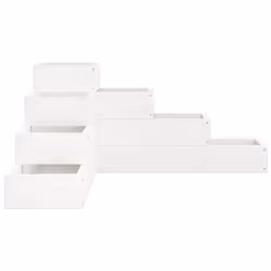 vidaXL Garden Planter Flower Pot Outdoor Planter Plant Pot Solid Wood Pine - white pine, 80.5 x 79 x 36 cm - Additional view 4
