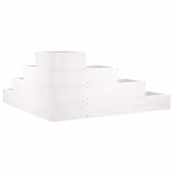 vidaXL Garden Planter Flower Pot Outdoor Planter Plant Pot Solid Wood Pine - white pine, 80.5 x 79 x 36 cm - Additional view 5