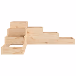 vidaXL Garden Planter Flower Pot Outdoor Planter Plant Pot Solid Wood Pine - natural pine, 106 x 104.5 x 36 cm - Additional view 4