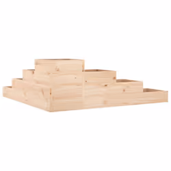 vidaXL Garden Planter Flower Pot Outdoor Planter Plant Pot Solid Wood Pine - natural pine, 106 x 104.5 x 36 cm - Additional view 5