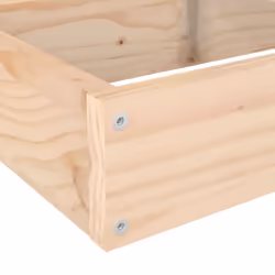vidaXL Garden Planter Flower Pot Outdoor Planter Plant Pot Solid Wood Pine - natural pine, 106 x 104.5 x 36 cm - Additional view 6