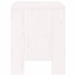 vidaXL Garden Stools Outdoor Bar Stool Wooden Chair 2 pcs Solid Wood Pine - white pine, 40 x 36 x 45 cm - Additional view 4