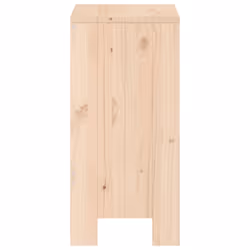 vidaXL Garden Stools Outdoor Bar Stool Wooden Chair 2 pcs Solid Wood Pine - natural pine, 40 x 36 x 75 cm - Additional view 4