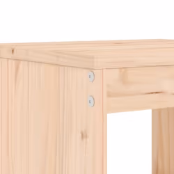 vidaXL Garden Stools Outdoor Bar Stool Wooden Chair 2 pcs Solid Wood Pine - natural pine, 40 x 36 x 75 cm - Additional view 6