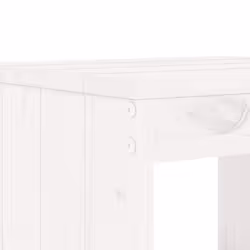 vidaXL Garden Stools Outdoor Bar Stool Wooden Chair 2 pcs Solid Wood Pine - white pine, 40 x 36 x 75 cm - Additional view 6