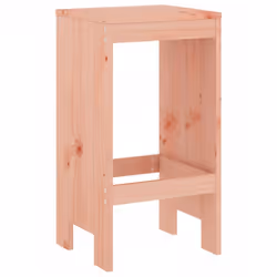 vidaXL Garden Stools Outdoor Bar Stool Wooden Chair 2 pcs Solid Wood Pine - natural douglas, 40 x 36 x 75 cm - Additional view 5