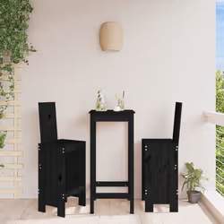 VidaXL 825356 outdoor chair Terrace Pinewood Black