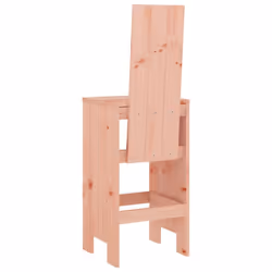 vidaXL Bar Stools Garden Stool Wooden Outdoor Chair 2 pcs Solid Wood Pine - natural douglas, 40 x 42 x 120 cm - Additional view 5