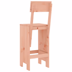 vidaXL Bar Stools Garden Stool Wooden Outdoor Chair 2 pcs Solid Wood Pine - natural douglas, 40 x 48.5 x 115.5 cm - Additional view 5