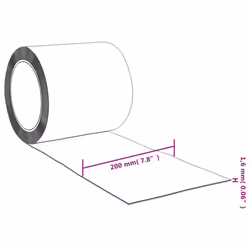 ) vidaXL Strip Curtain Roll Privacy Window Covering Pedestrian Door Strip PVC - transparent, 200 x 1.6 mm (50 m