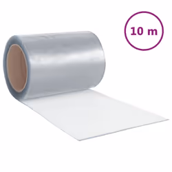 ) vidaXL Strip Curtain Roll Privacy Window Covering Pedestrian Door Strip PVC - transparent, 300 x 2.6 mm (10 m